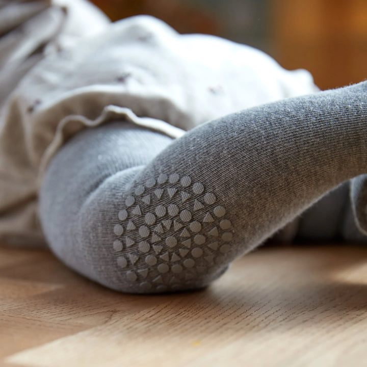 Skriðsokkabuxur úr lífrænni bómull grey melange