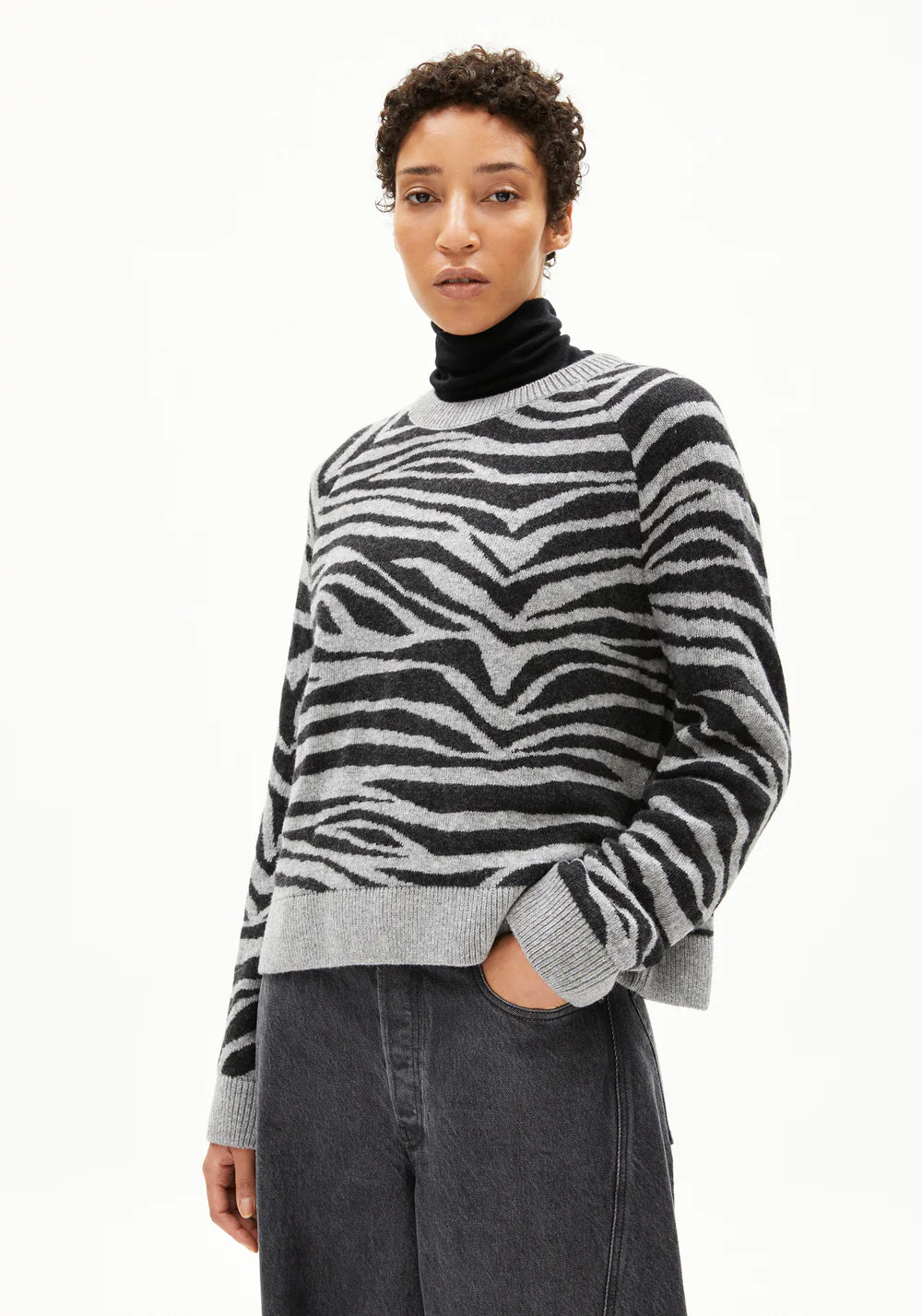 LILIRIAA PEYSA ZEBRARAA SILVER MELANG- STEEL MELANG