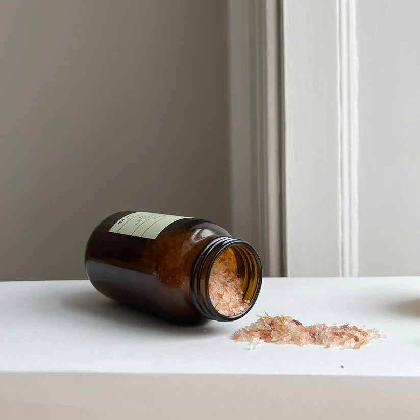 Baðsalt í krukku 250 gr - engiferrót, sítrus, avókadóolía & morgunfrú