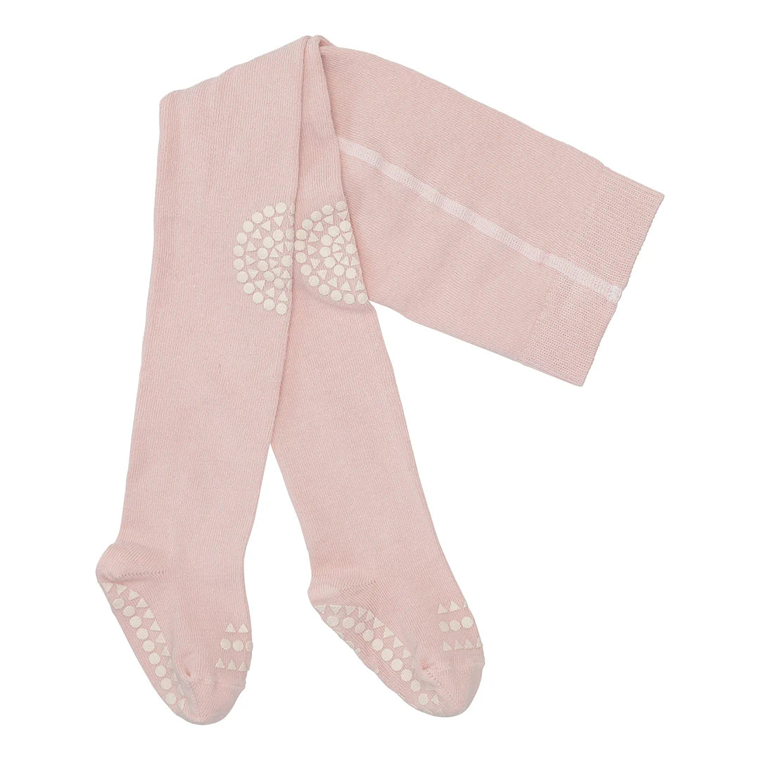 Skriðsokkabuxur úr lífrænni bómull soft pink