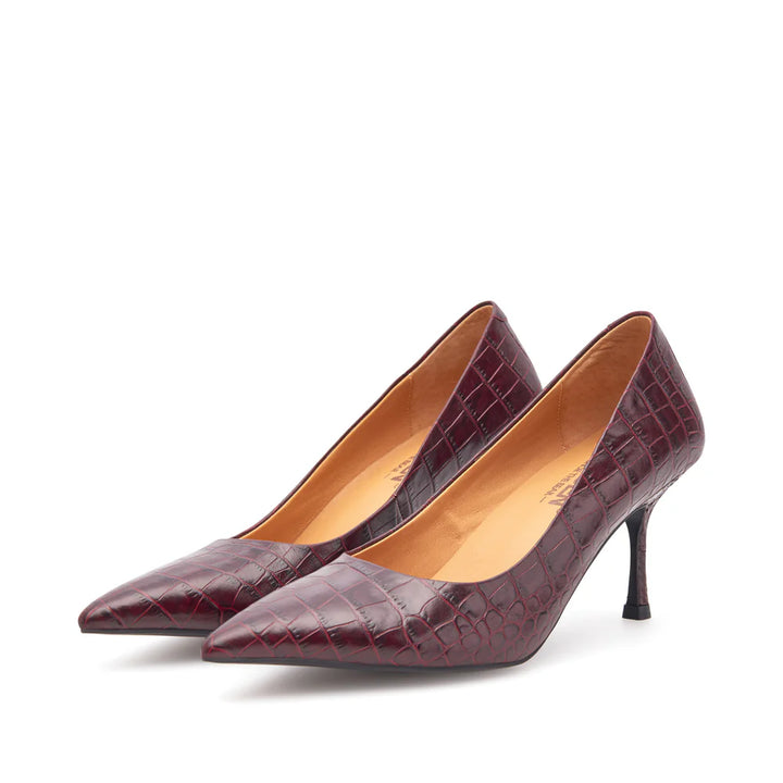 LAURA CROCO HÆLASKÓR CHERRY