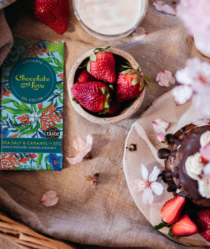 Sjávarsalt og karamella 80 gr. 55% Chocolate and Love