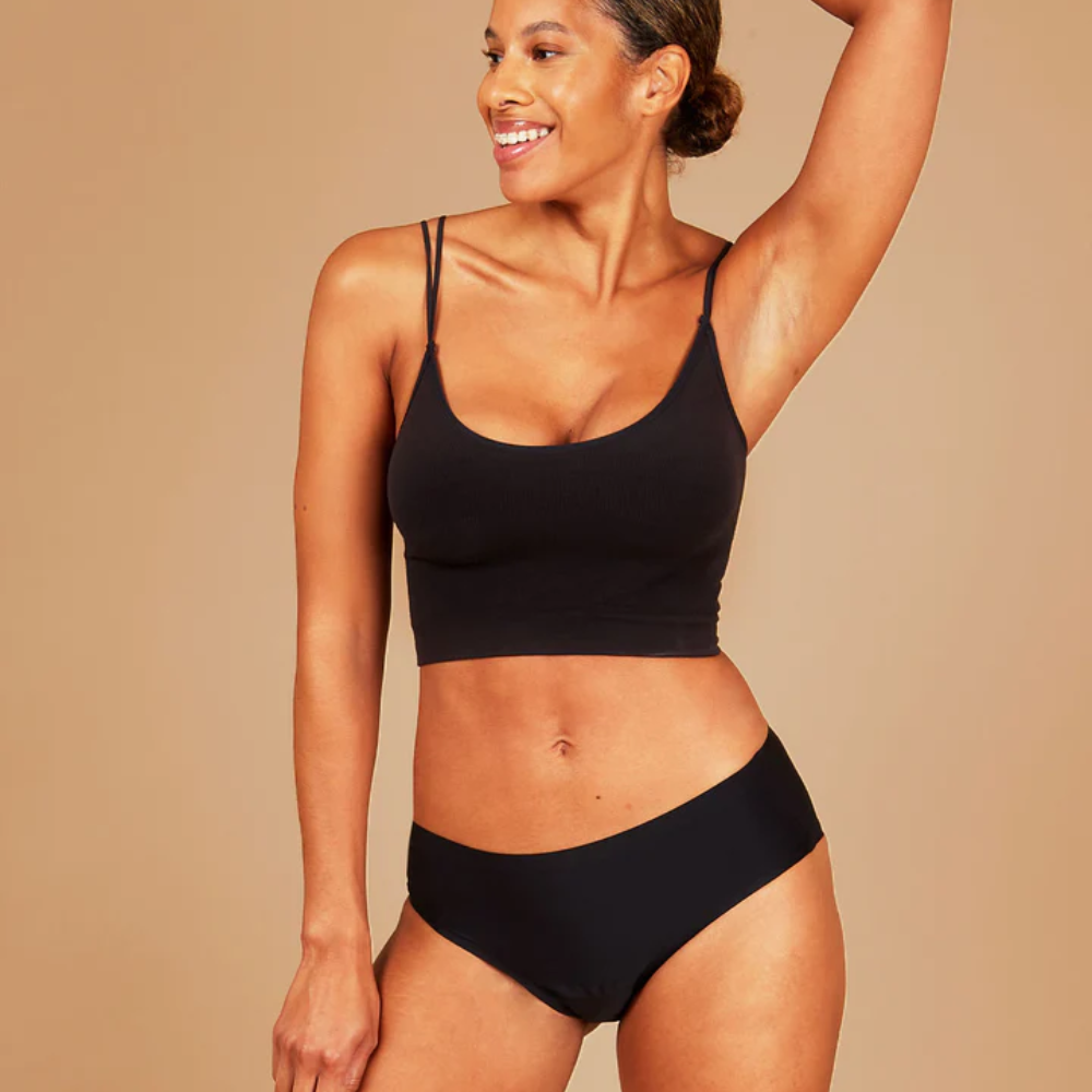 Seamless Bikini Svartar - lítil rakadrægni