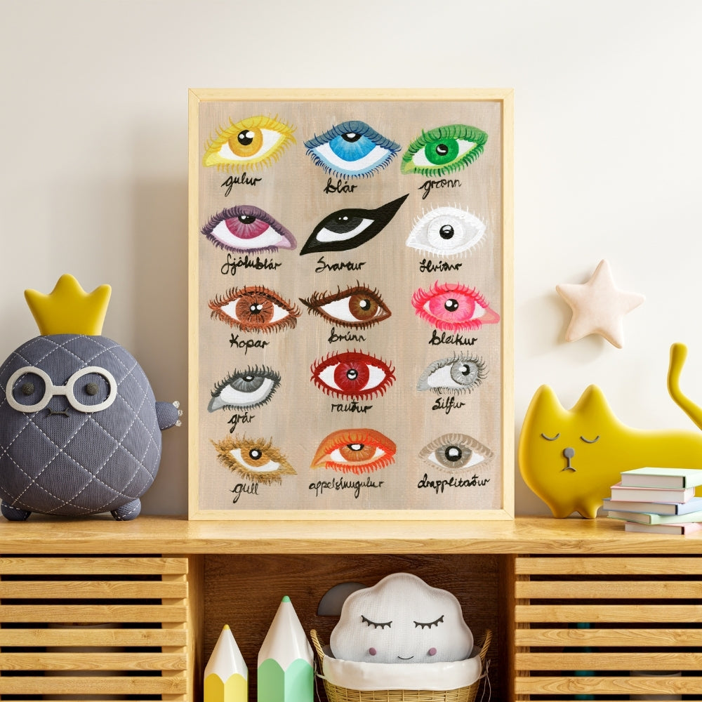 Litirnir - veggspjald (A3)