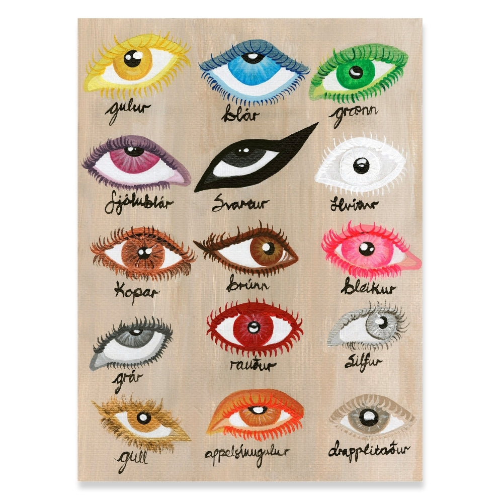 Litirnir - veggspjald (A3)