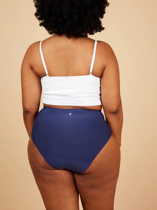 Seamless Hi-Waist Midnight Blue - mikil rakadrægni
