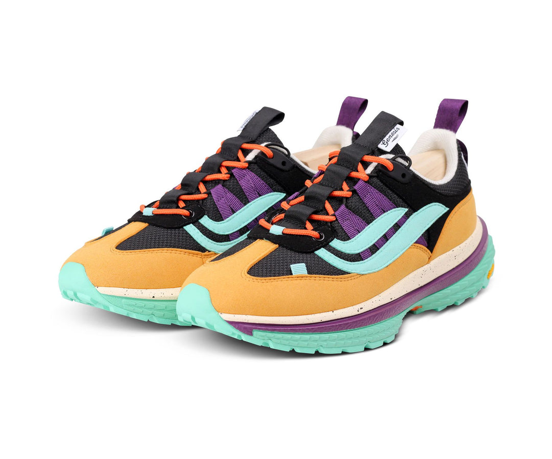 G-MACHU SUEDE MUSTARD/PURPLE/BLACK