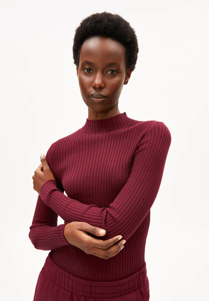 ALAANIA KNIT BOLUR VELVET RED