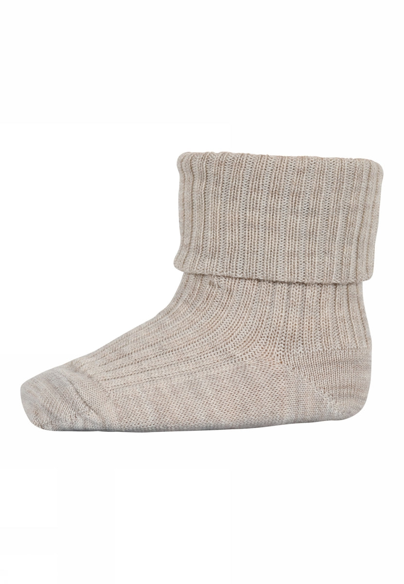 Hilde baby socks - Beige Melange