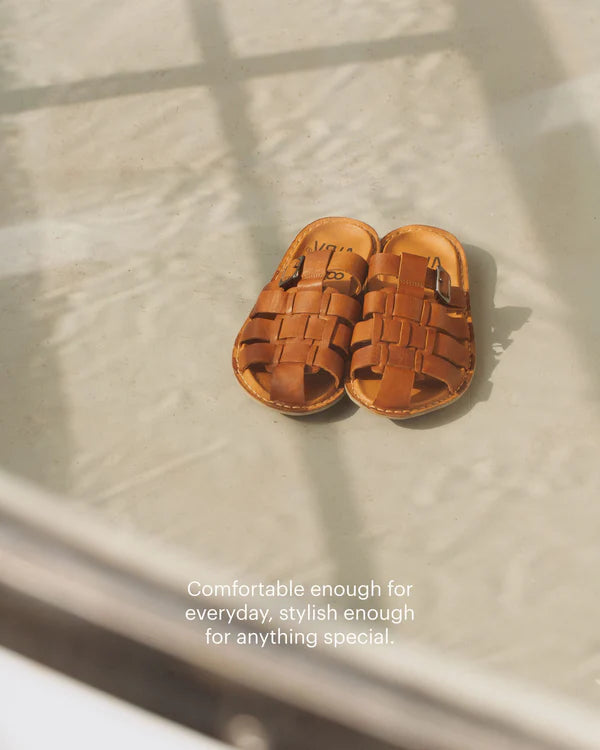AMALFI SANDALAR COGNAC BROWN