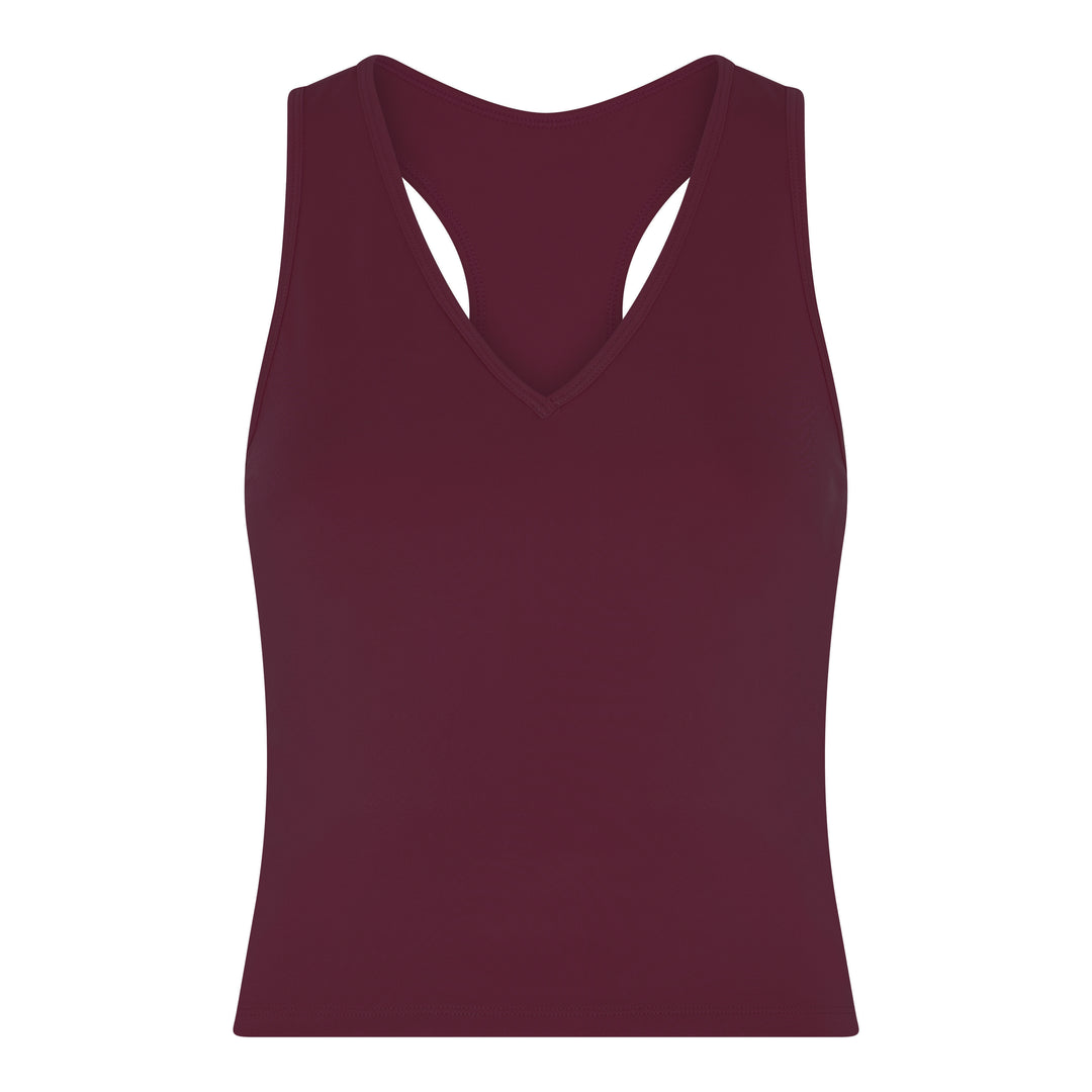 MADDIE V-NECK TANK MULBERRY