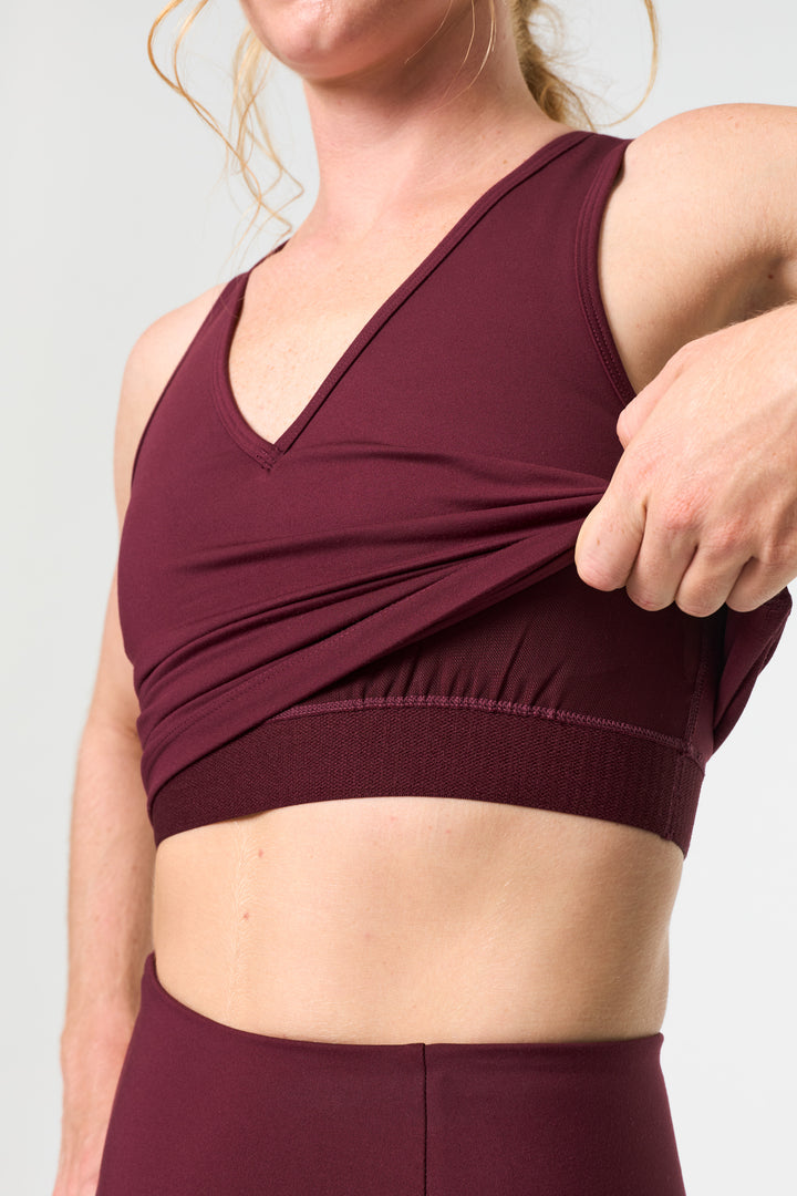MADDIE V-NECK TANK MULBERRY