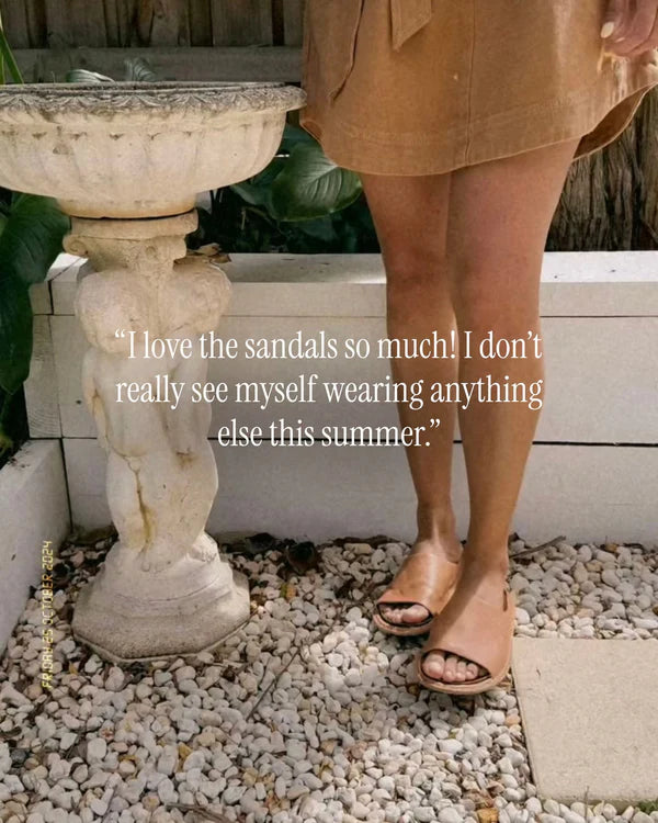 SAINT TROPEZ LEATHER FAWN TAN