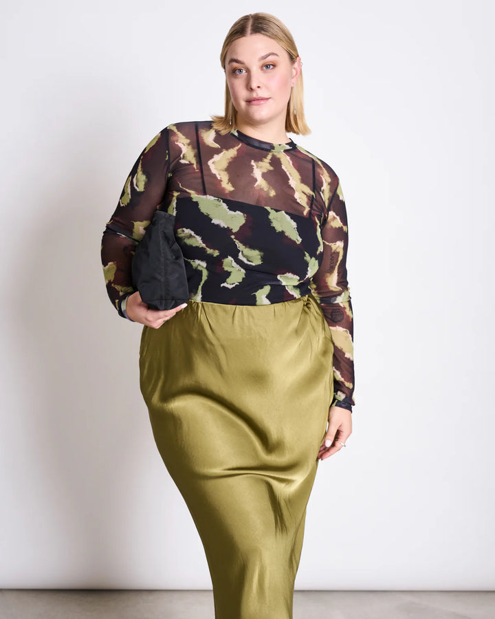 DORA MESH LONGSLEEVE BOLUR MOSSFIRE