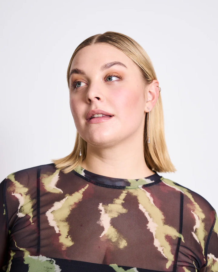 DORA MESH LONGSLEEVE BOLUR MOSSFIRE