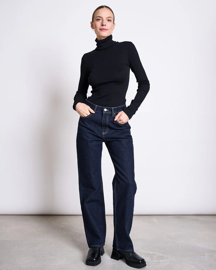 VILCA STRAITH LEG GALLABUXUR DARK BLUE DENIM