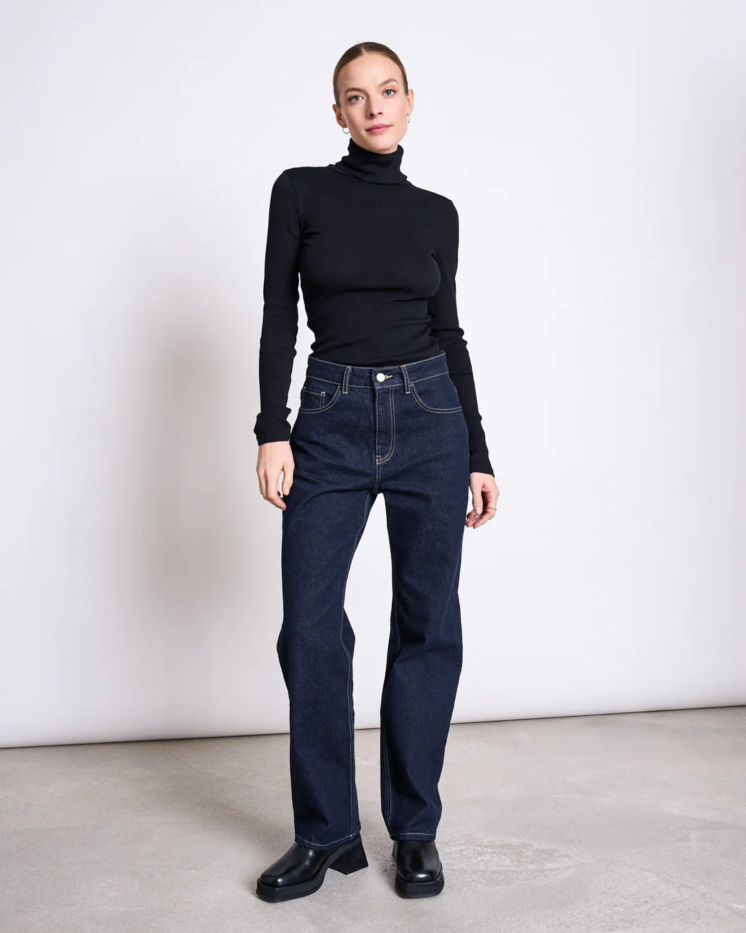 VILCA STRAITH LEG GALLABUXUR DARK BLUE DENIM