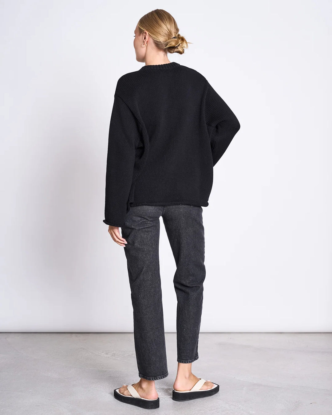 SONA HEAVY KNIT PEYSA LÍFRÆN BÓMULL SVÖRT