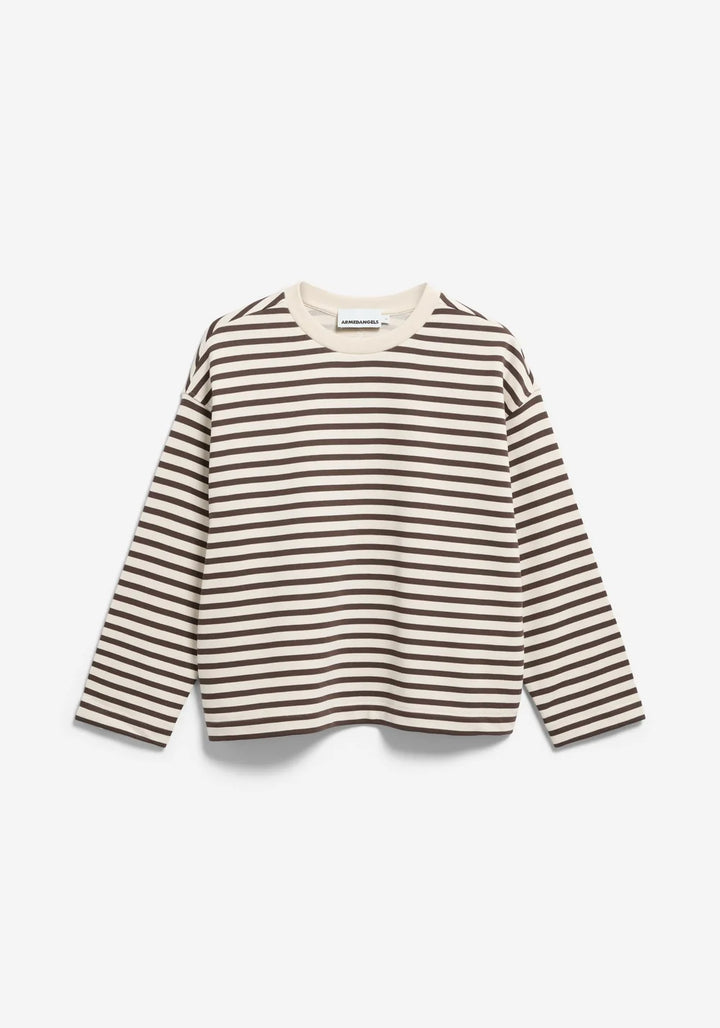 FRANKAA MAARLEN STRIPE SWEAT - undyed/claystone