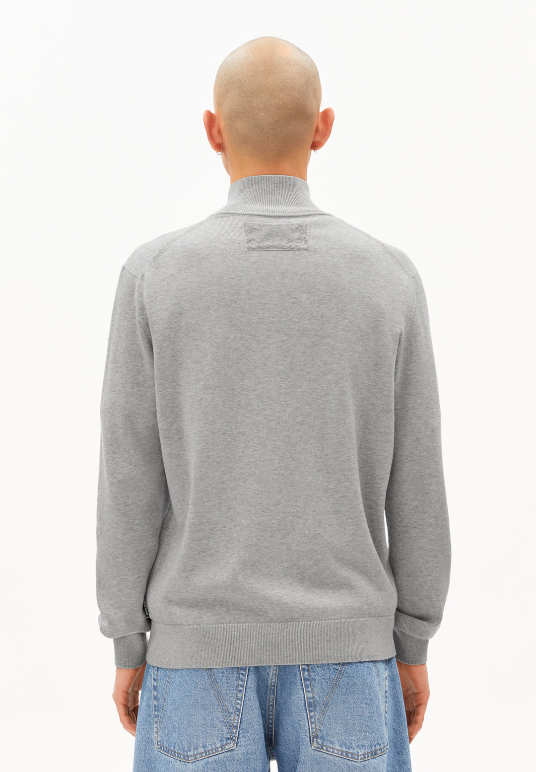 FAABES HALF ZIP KNIT PEYSA SILVER MELANGE