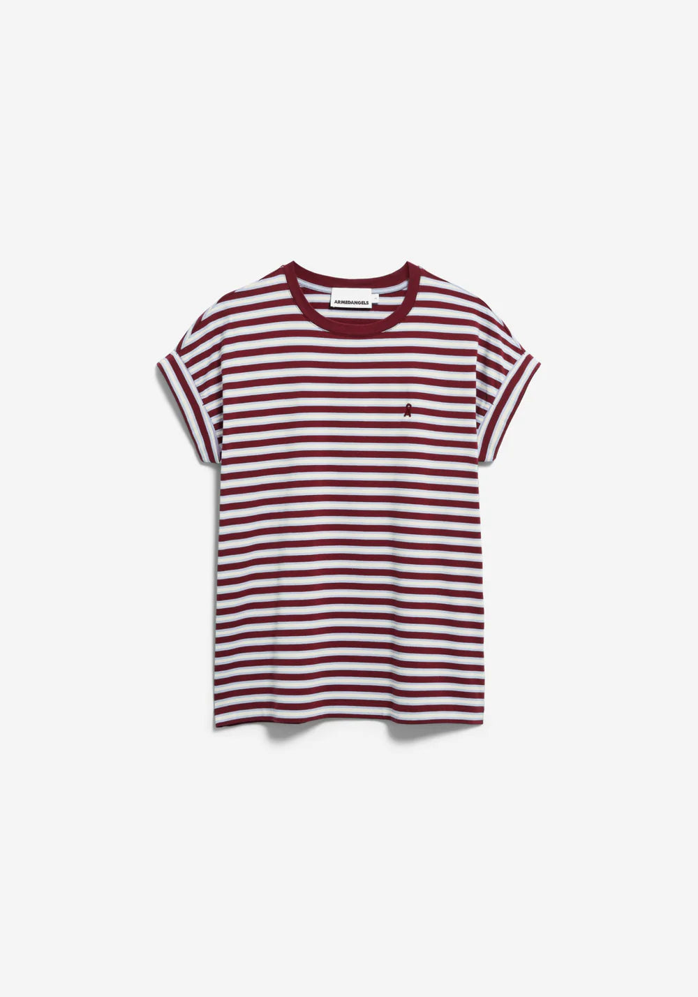 IDAARA RÖNDÓTTUR UNDYED VELVET RED-SOFT-BLUE