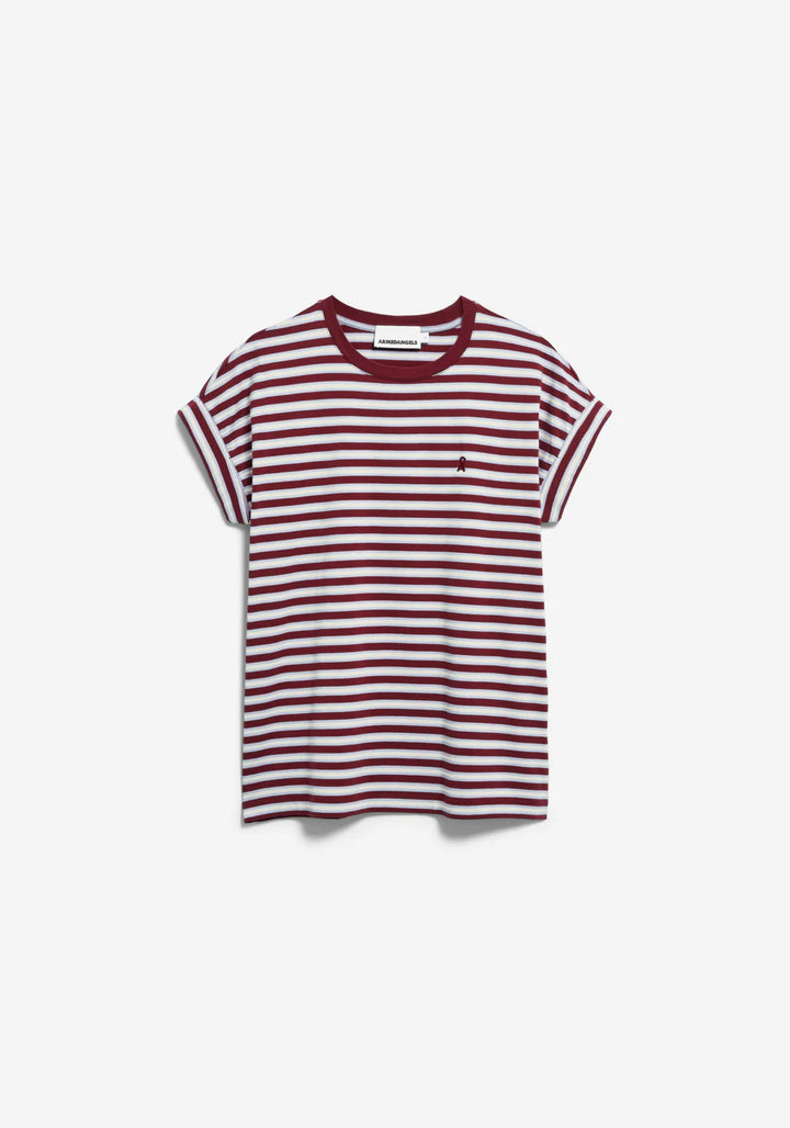 IDAARA RÖNDÓTTUR UNDYED VELVET RED-SOFT-BLUE
