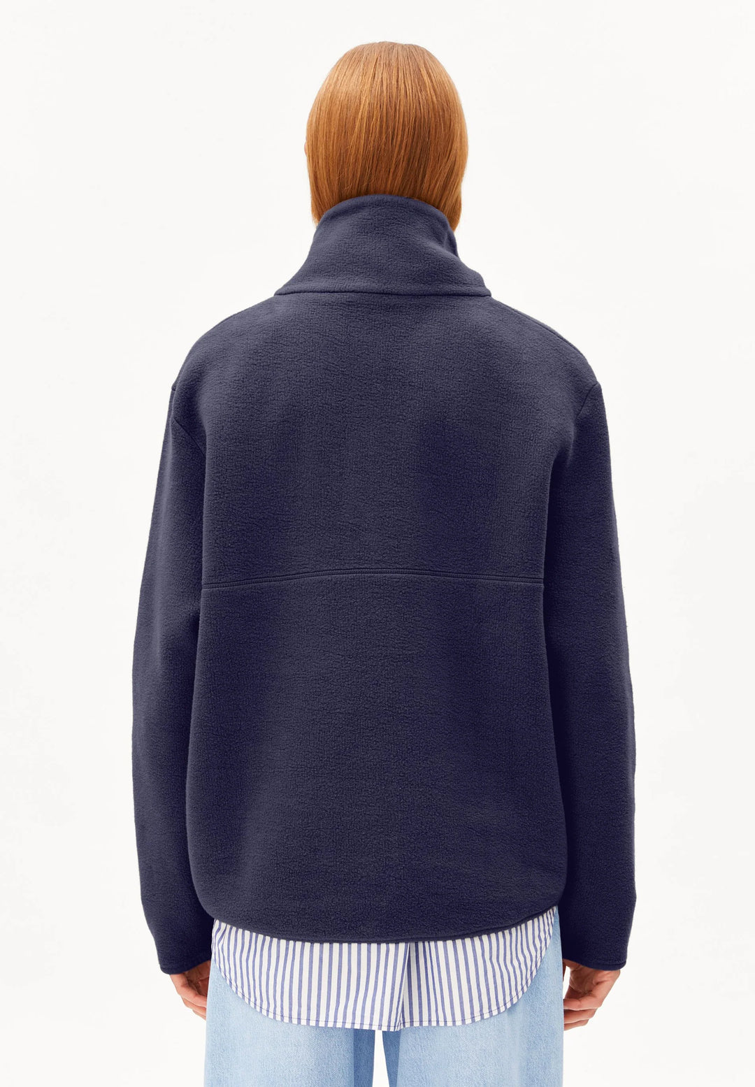 HAARLEENAA BÓMULLAR FLÍSPEYSA TINTED NAVY