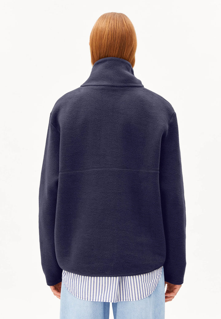 HAARLEENAA BÓMULLAR FLÍSPEYSA TINTED NAVY