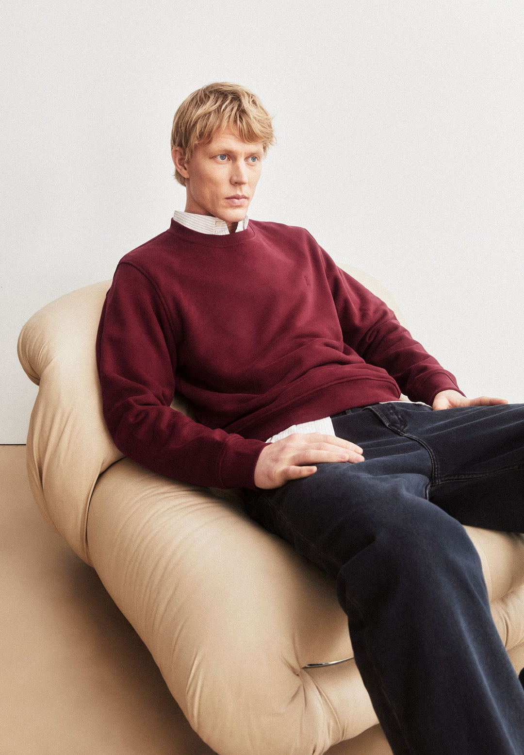 BAARO FLEECE SWEATSHIRT VELVET RED