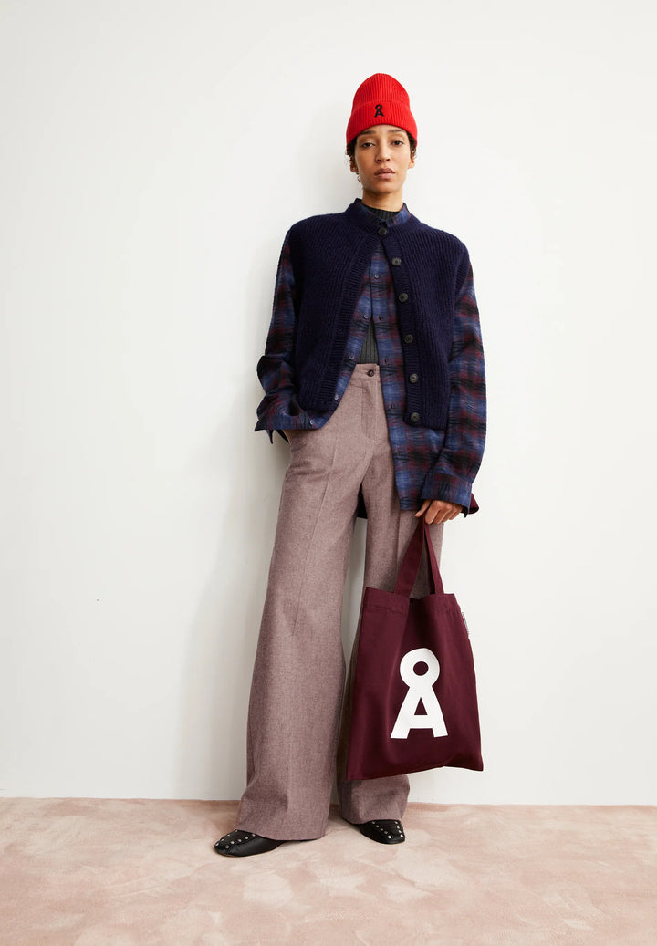 LEANDRAA HANDAAS WOVEN BUXUR PURE DARK CRANBERRY