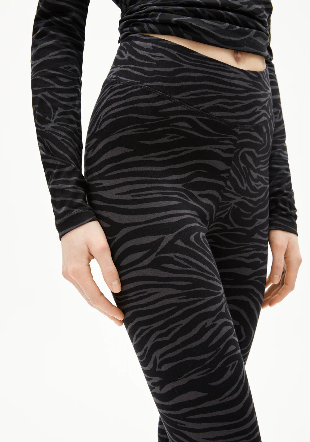 FARIBAA LEGGINGS LÍFRÆN BÓMULL ZEBRAA BLACK