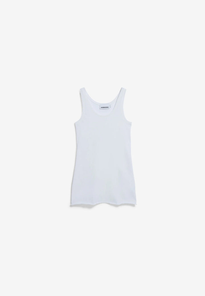 JERSEY TOP HLÝRABOLUR ÚR LÍFRÆNNI BÓMULL OFF WHITE