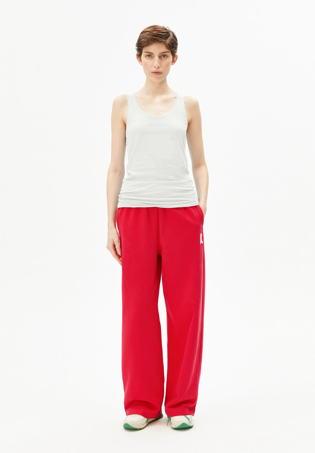 JERSEY TOP HLÝRABOLUR ÚR LÍFRÆNNI BÓMULL OFF WHITE