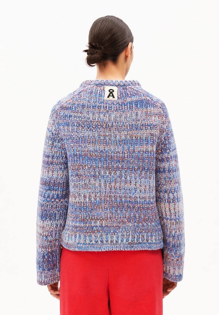UN-WASTED CREW KNIT PEYSA DARK POPPY