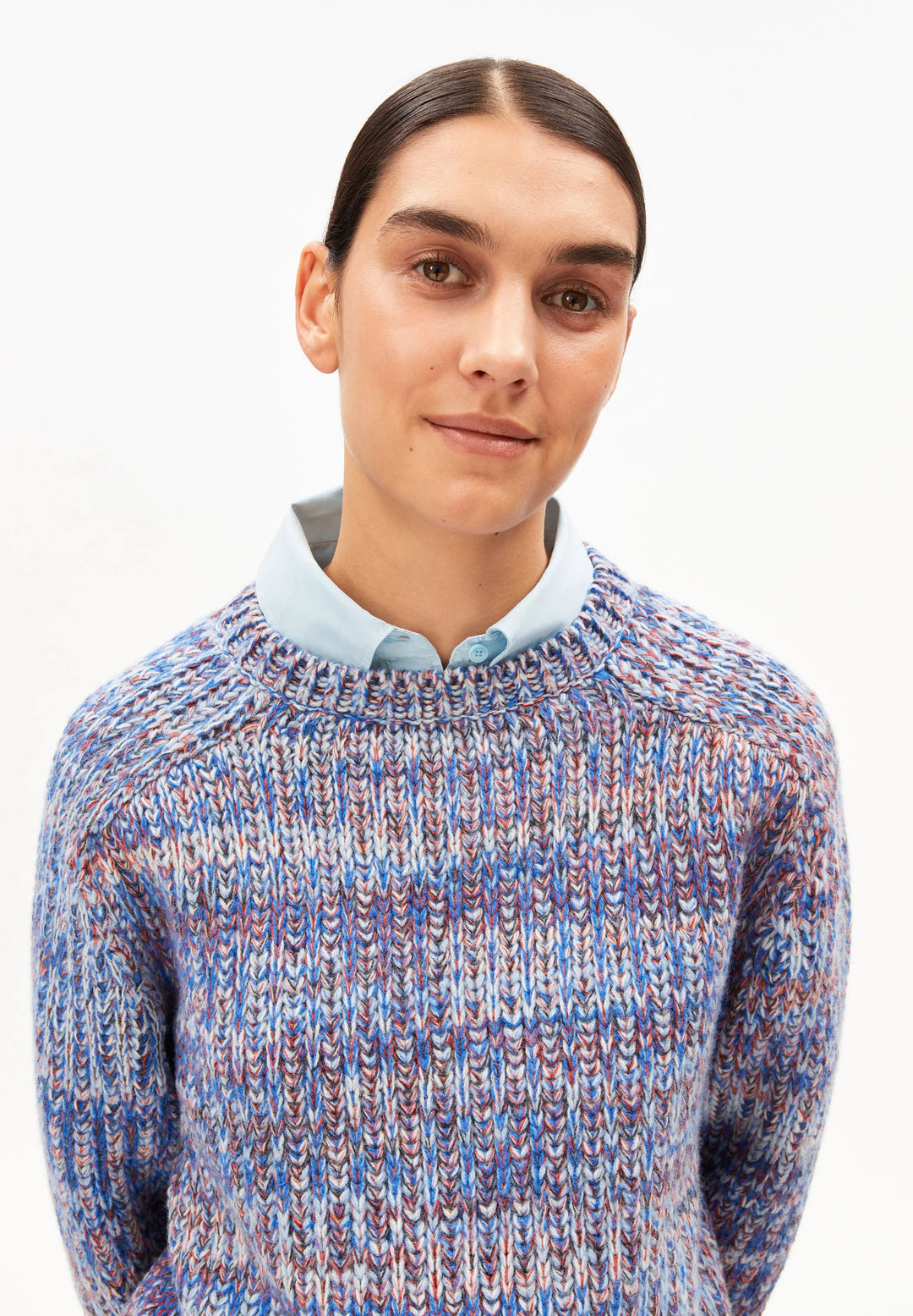UN-WASTED CREW KNIT PEYSA DARK POPPY