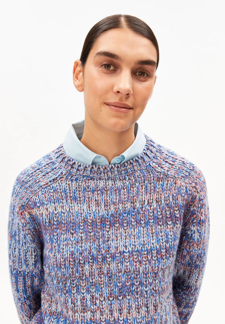 UN-WASTED CREW KNIT PEYSA DARK POPPY
