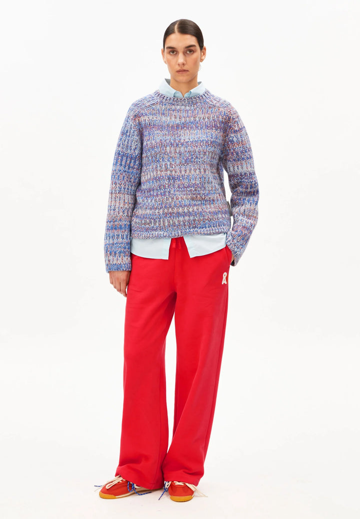 UN-WASTED CREW KNIT PEYSA DARK POPPY