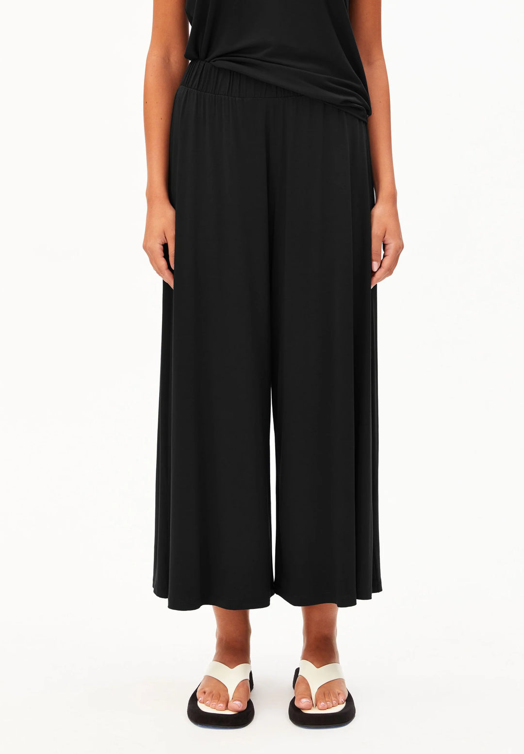 CROPPED JERSEY PANT SVARTAR