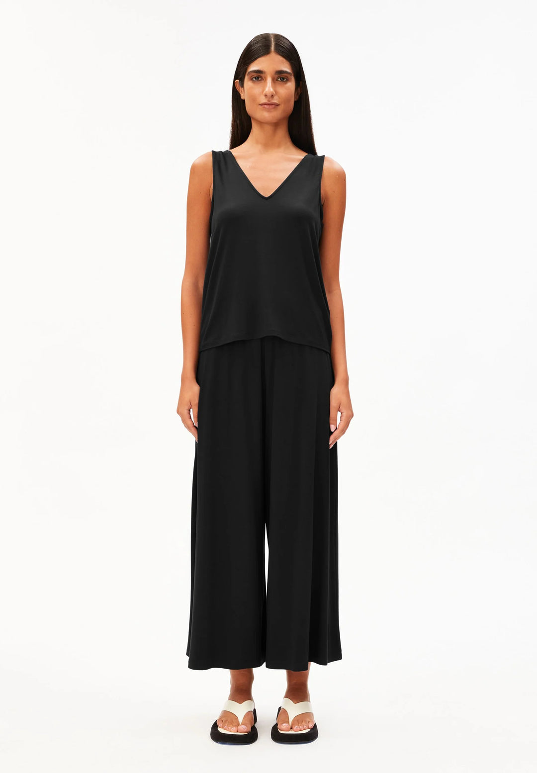 CROPPED JERSEY PANT SVARTAR