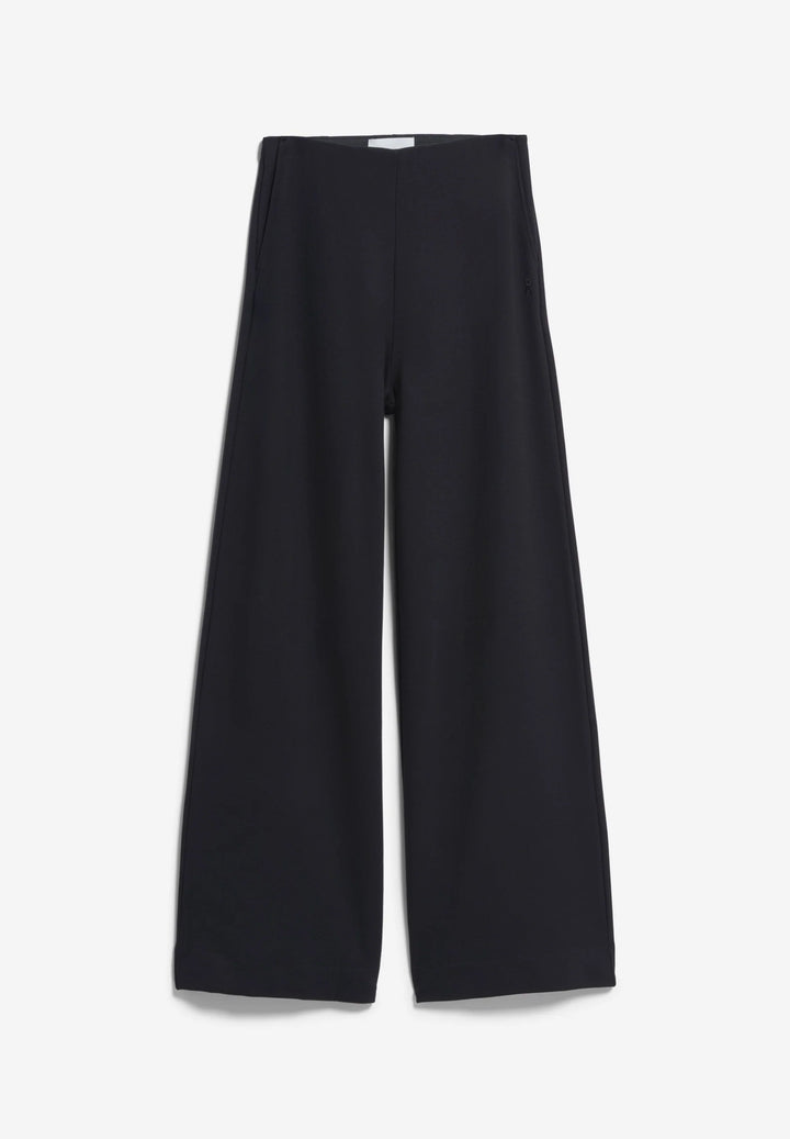 BASIC JERSEY WIDE LEG PANT SVARTAR