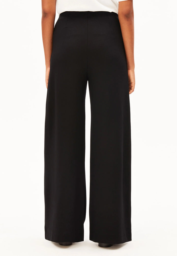 BASIC JERSEY WIDE LEG PANT SVARTAR