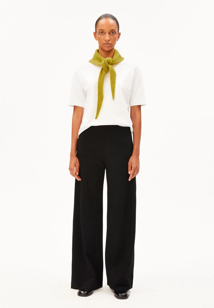 BASIC JERSEY WIDE LEG PANT SVARTAR