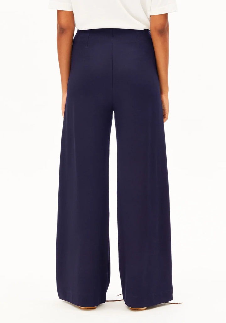 BASIC JERSEY WIDE LEG PANT TINTED NAVY