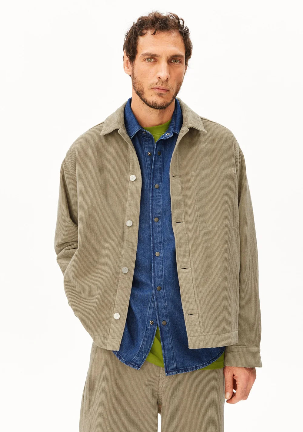 RELAXED CORDUROY JACKET LIGHT SAGE