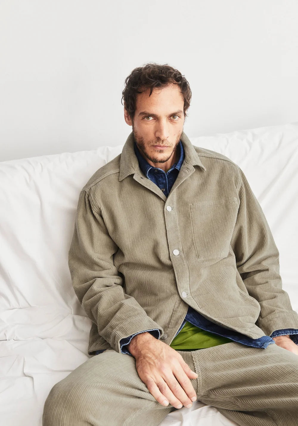 RELAXED CORDUROY JACKET LIGHT SAGE