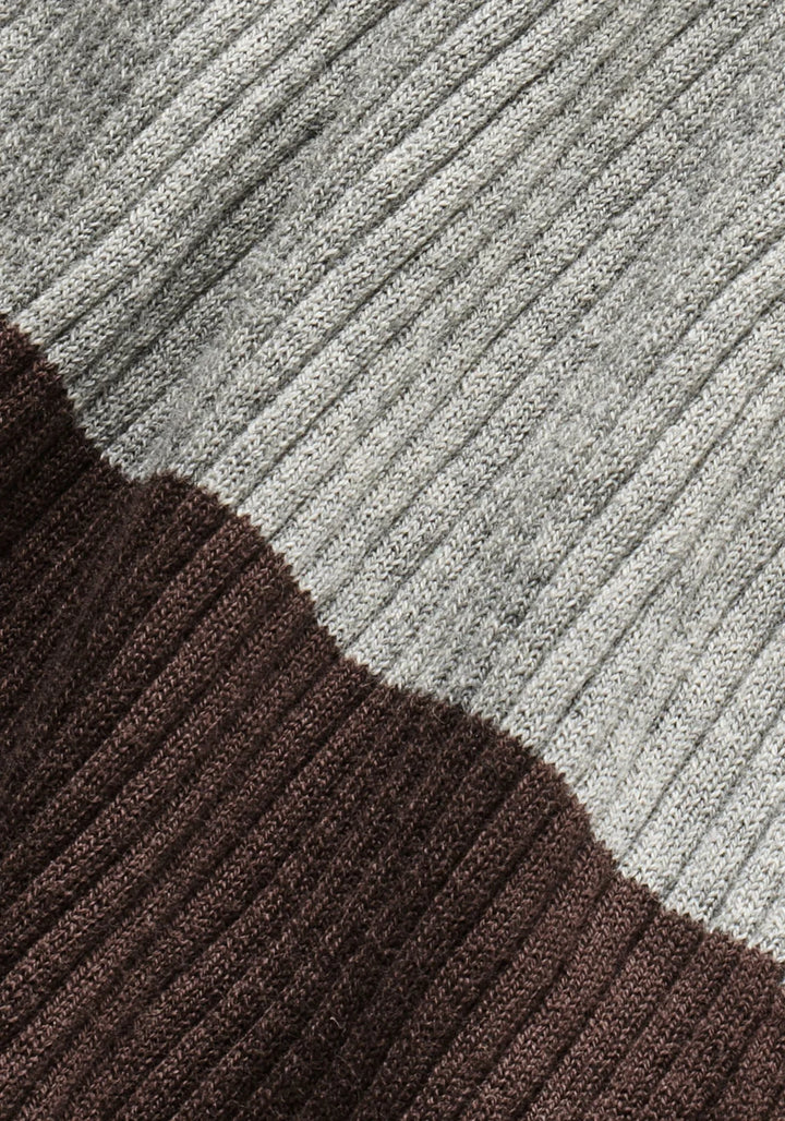 ALAANIA PATCH KNIT BOLUR SILVER MELANGE/SANDSTONE