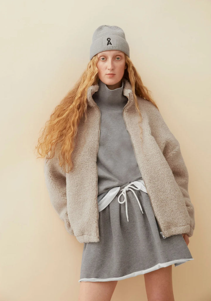 WOOL BLEND FLEECE JAKKI HONEY MELANGE