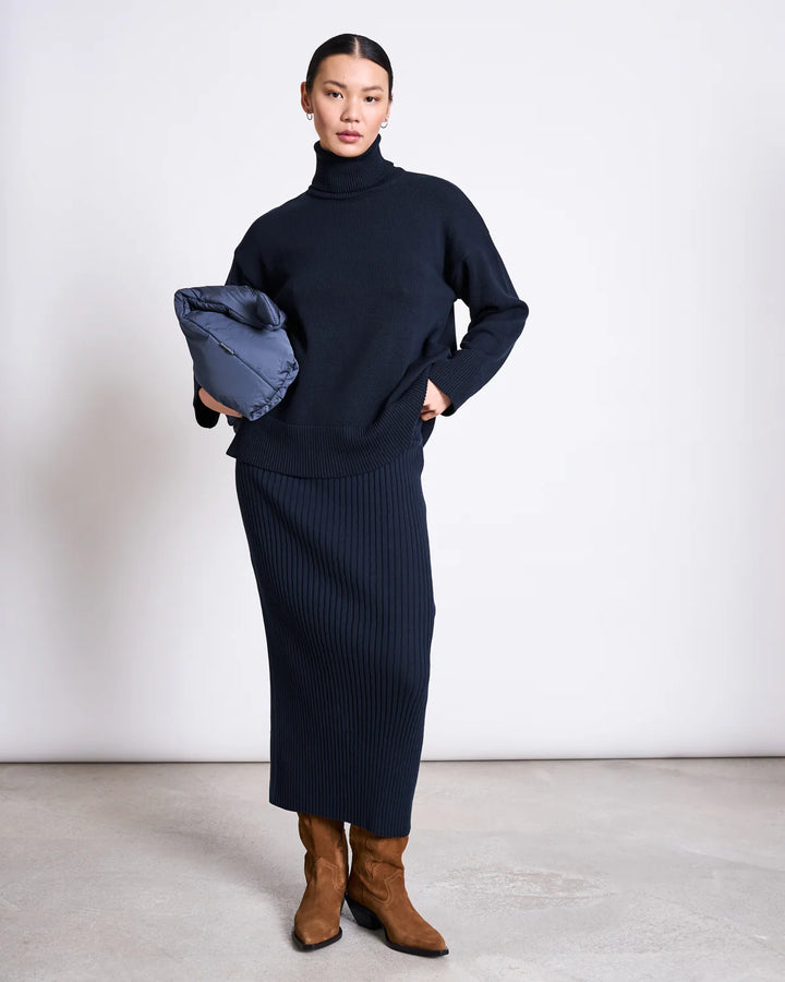 EBBA PILS RIB KNIT NIGHTFALL