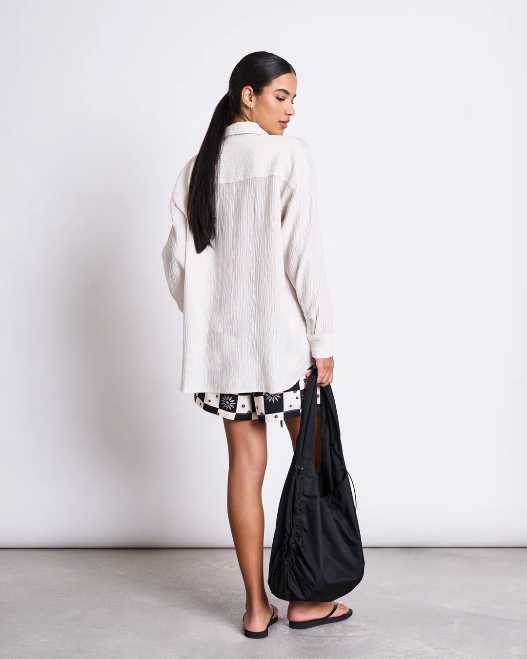SKUR CRINKLE SKYRTA OFFWHITE