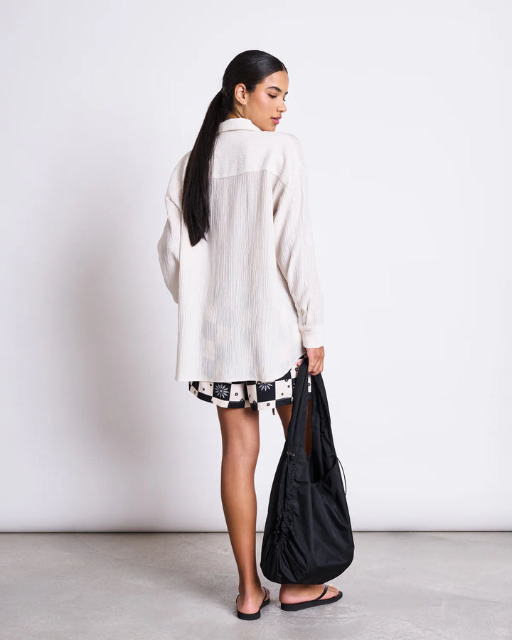 SKUR CRINKLE SKYRTA OFFWHITE